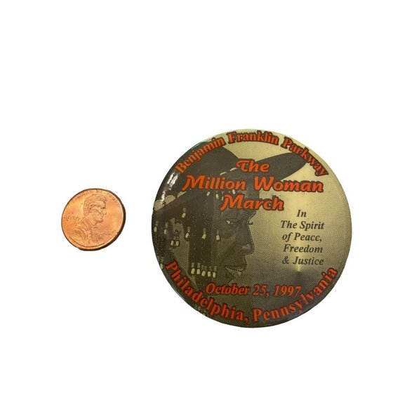 The Million Woman March October 25 1997 Philadelphia Pinback Button In the Spiri - Picture 3 of 13